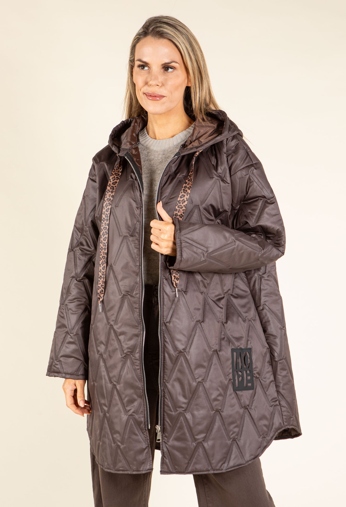 Hooded Quilted Long Jacket