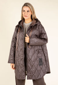 Hooded Quilted Long Jacket