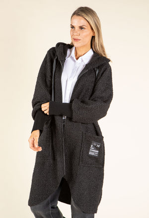 Lana Hooded Boucle Coat