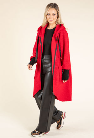 Lana Hooded Boucle Coat