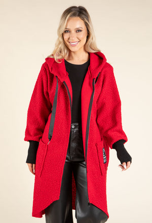 Lana Hooded Boucle Coat