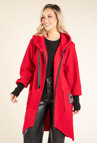 Lana Hooded Boucle Coat