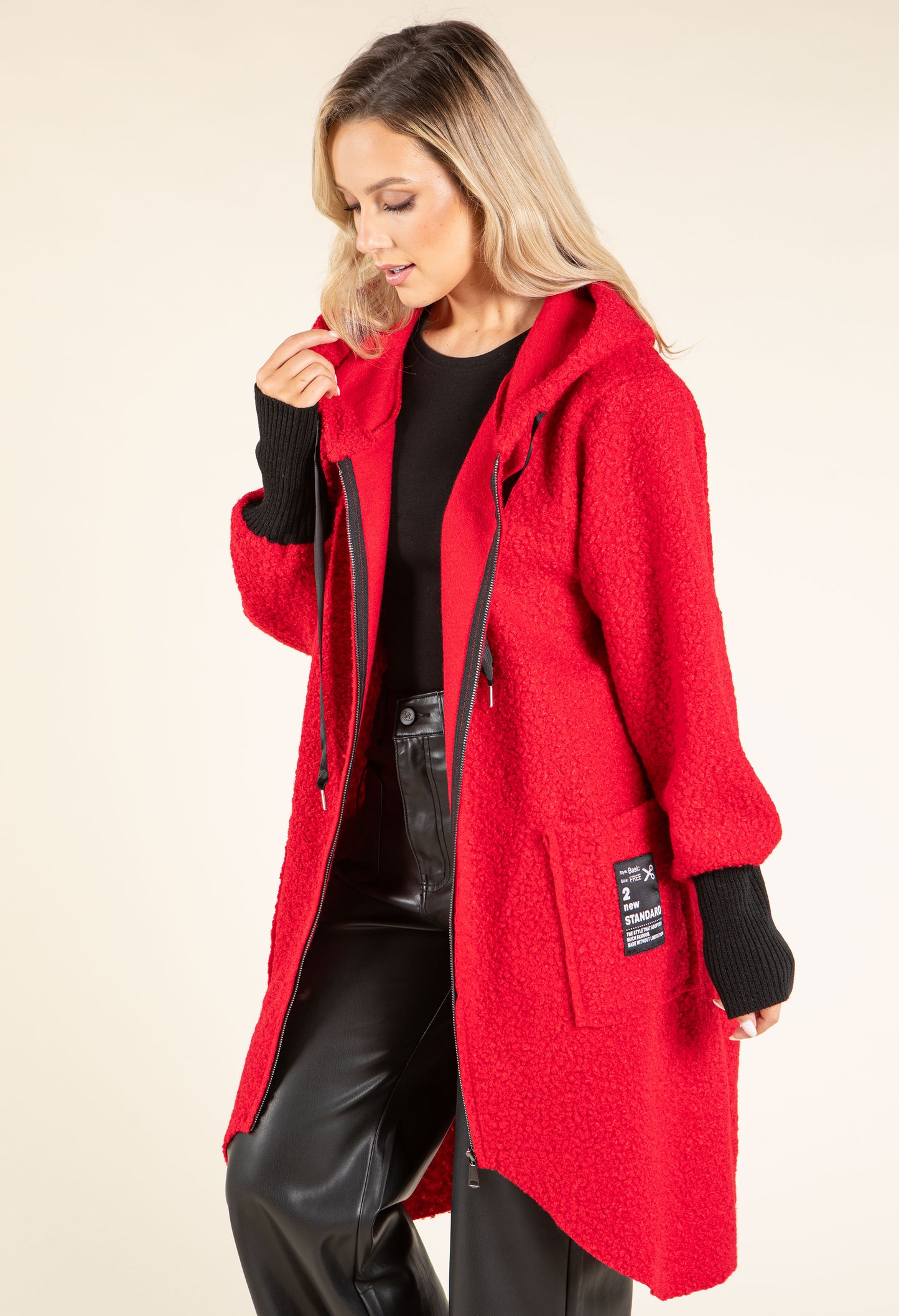 Lana Hooded Boucle Coat