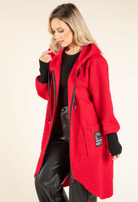 Lana Hooded Boucle Coat