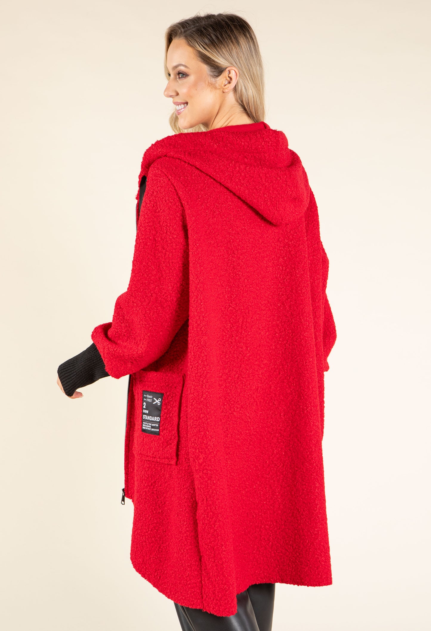 Lana Hooded Boucle Coat