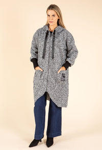 Lana Hooded Boucle Coat