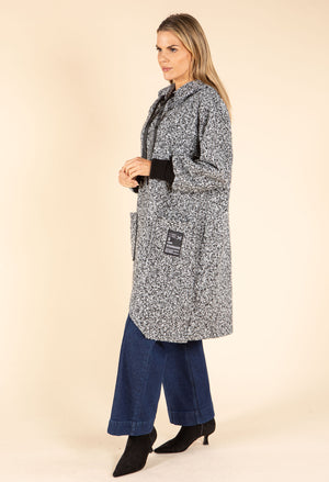 Lana Hooded Boucle Coat