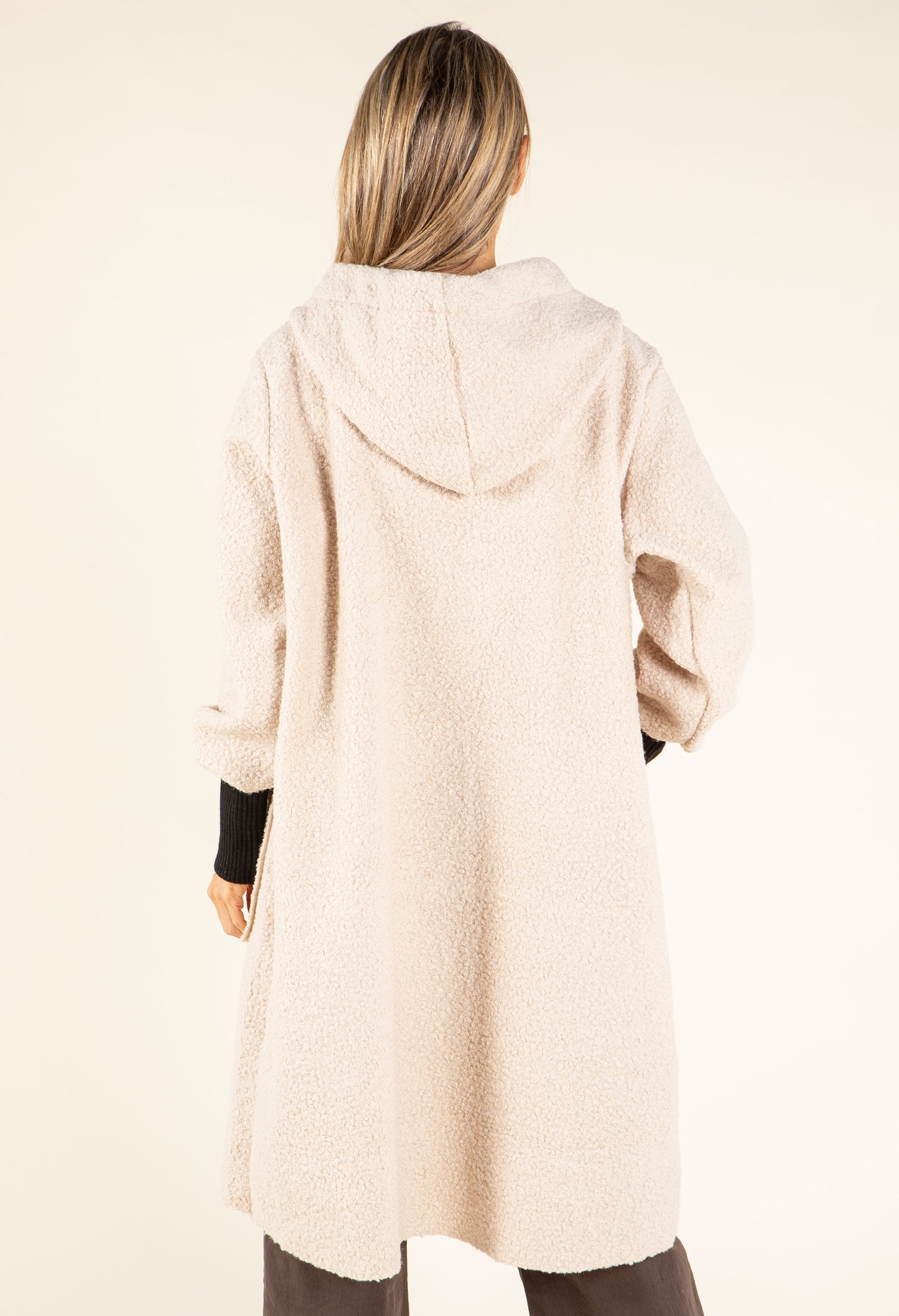 Lana Hooded Boucle Coat