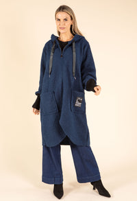 Lana Hooded Boucle Coat