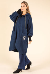 Lana Hooded Boucle Coat