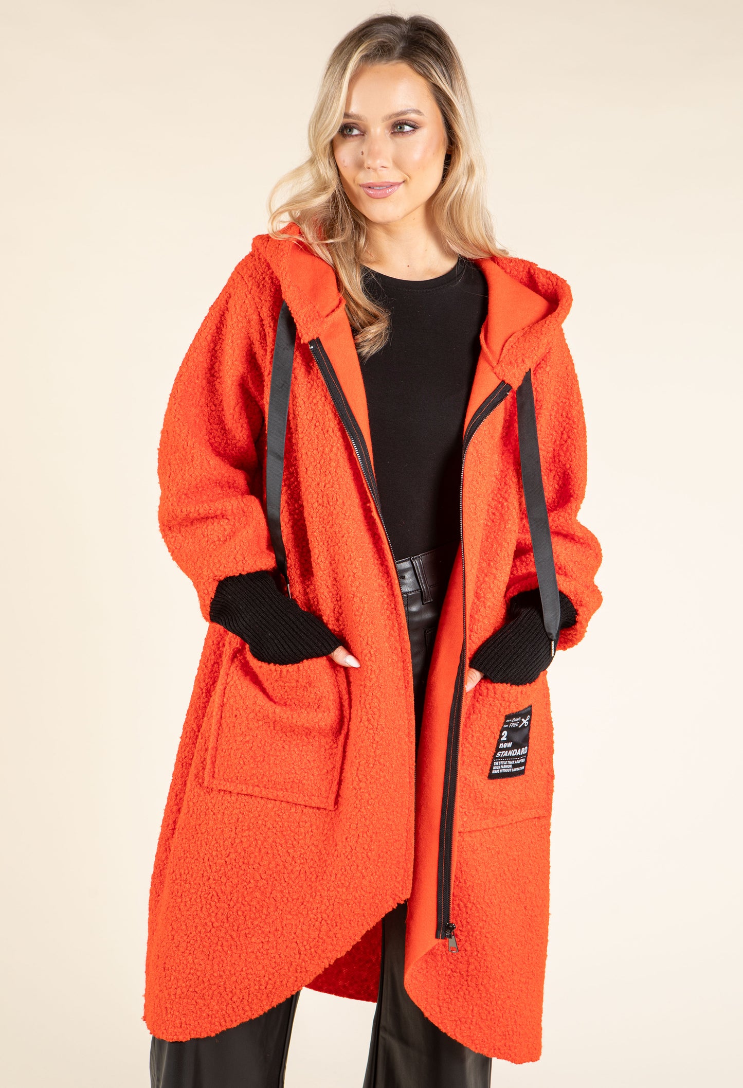 Lana Hooded Boucle Coat