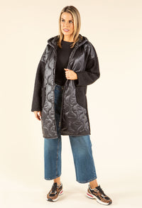 Soft Boucle Hooded Coat