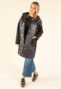 Soft Boucle Hooded Coat