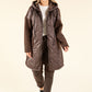 Soft Boucle Hooded Coat
