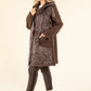 Soft Boucle Hooded Coat