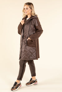 Soft Boucle Hooded Coat