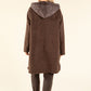 Soft Boucle Hooded Coat