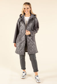 Soft Boucle Hooded Coat