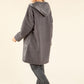 Soft Boucle Hooded Coat