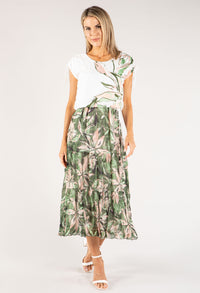 2 in 1 Leaf Print Dress
