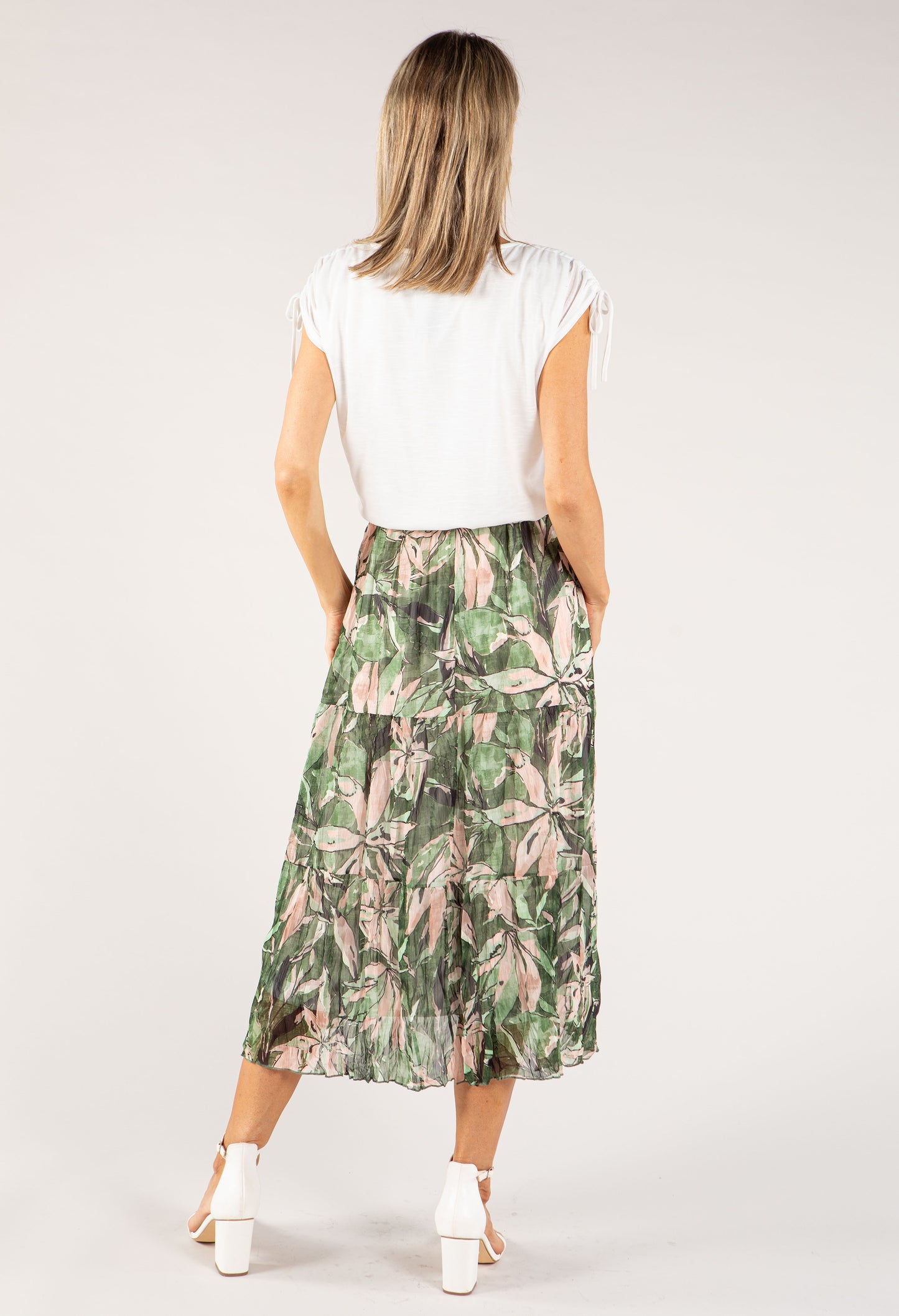 2 in 1 Leaf Print Dress