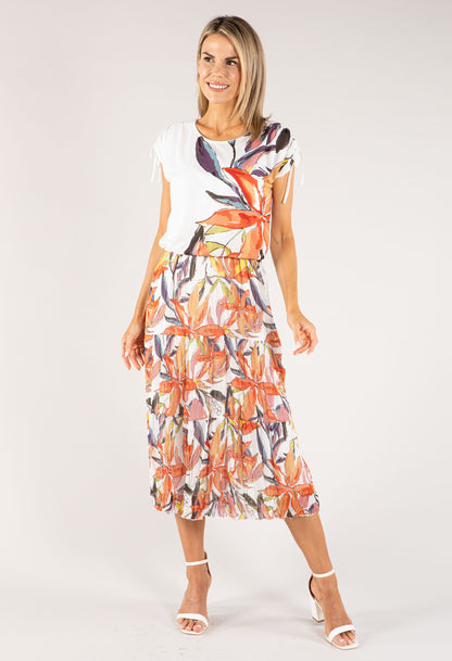 2 in 1 Leaf Print Dress