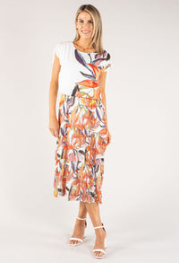 2 in 1 Leaf Print Dress