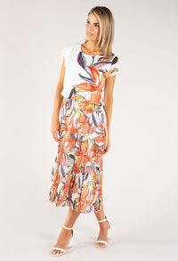 2 in 1 Leaf Print Dress