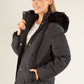 Fur Lined Hooded Coat