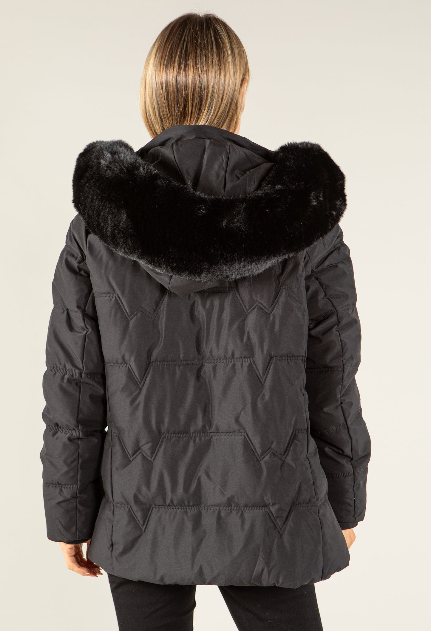 Fur Lined Hooded Coat
