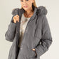 Fur Lined Hooded Coat