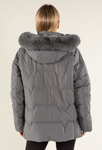 Fur Lined Hooded Coat
