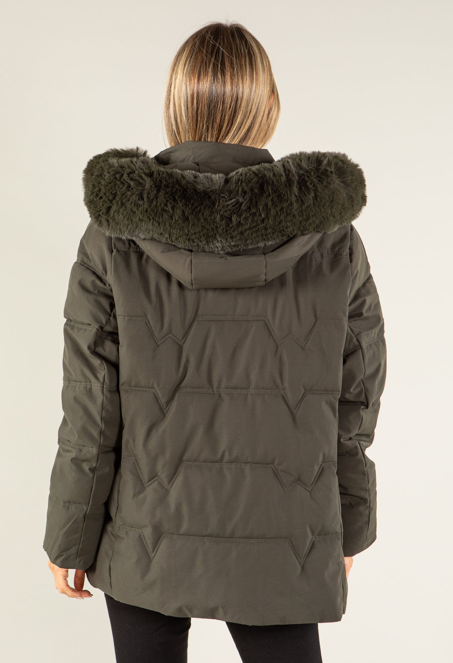 Fur Lined Hooded Coat