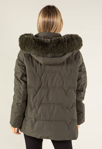 Fur Lined Hooded Coat