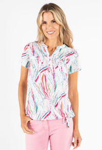 Watercolor Front Pocket Top