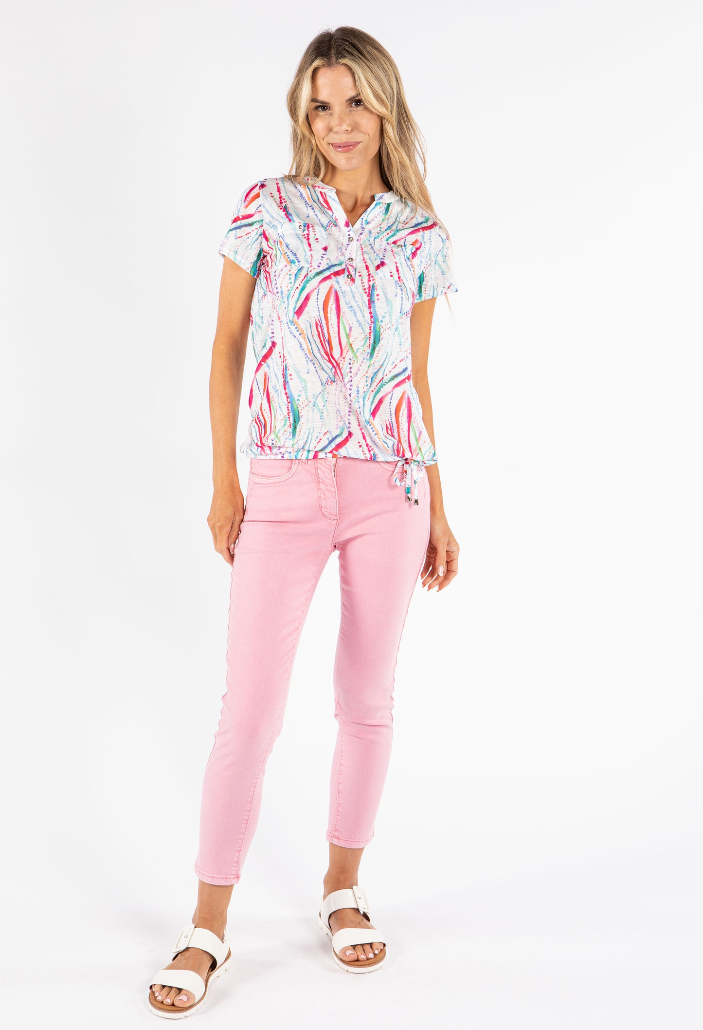 Watercolor Front Pocket Top