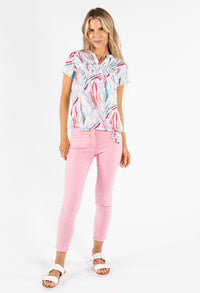 Watercolor Front Pocket Top