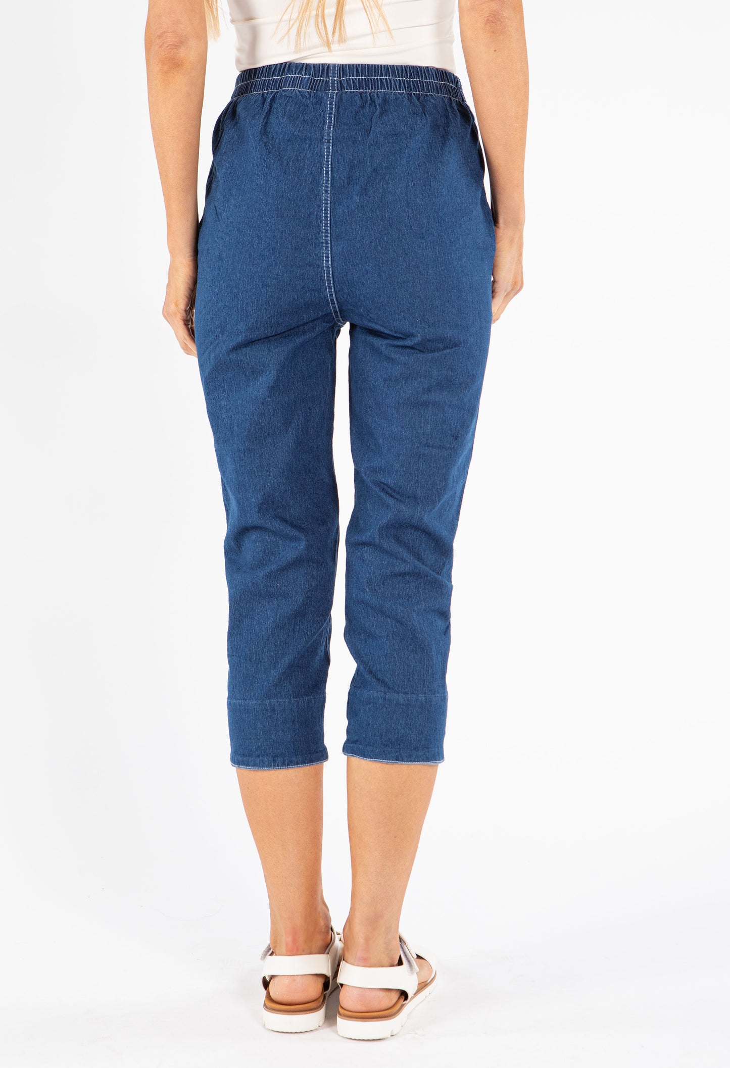 Pull On Denim Capris