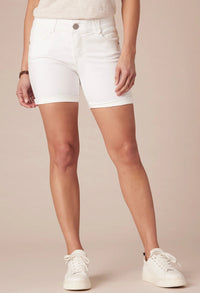"Ab"solution® 5" White Denim Shorts