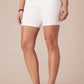 "Ab"solution® 5" White Denim Shorts