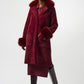 Fur Trim Shawl Coat