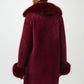 Fur Trim Shawl Coat