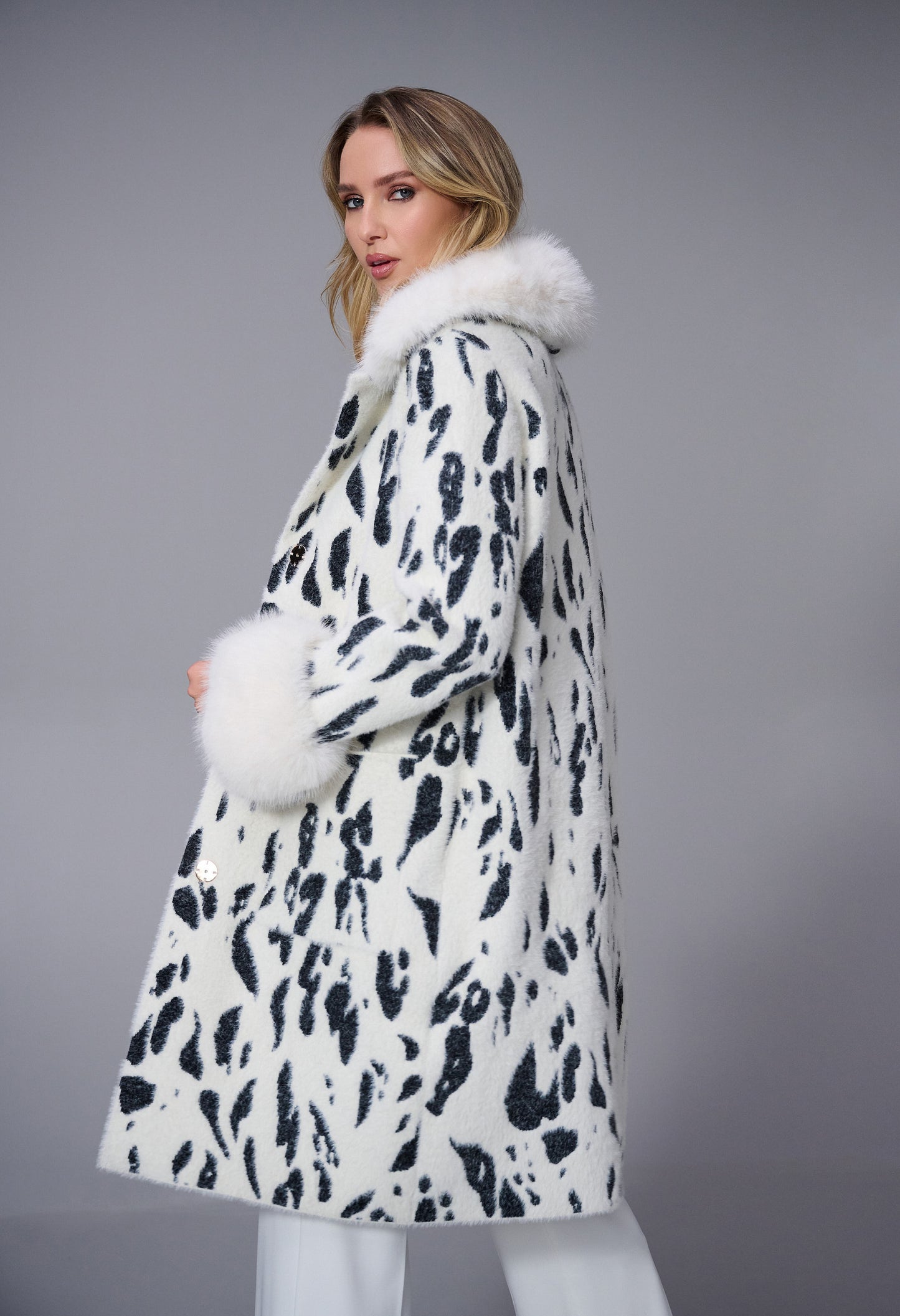 Chic Animal Print Coat