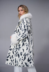 Chic Animal Print Coat