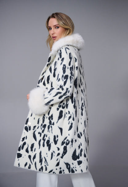 Chic Animal Print Coat