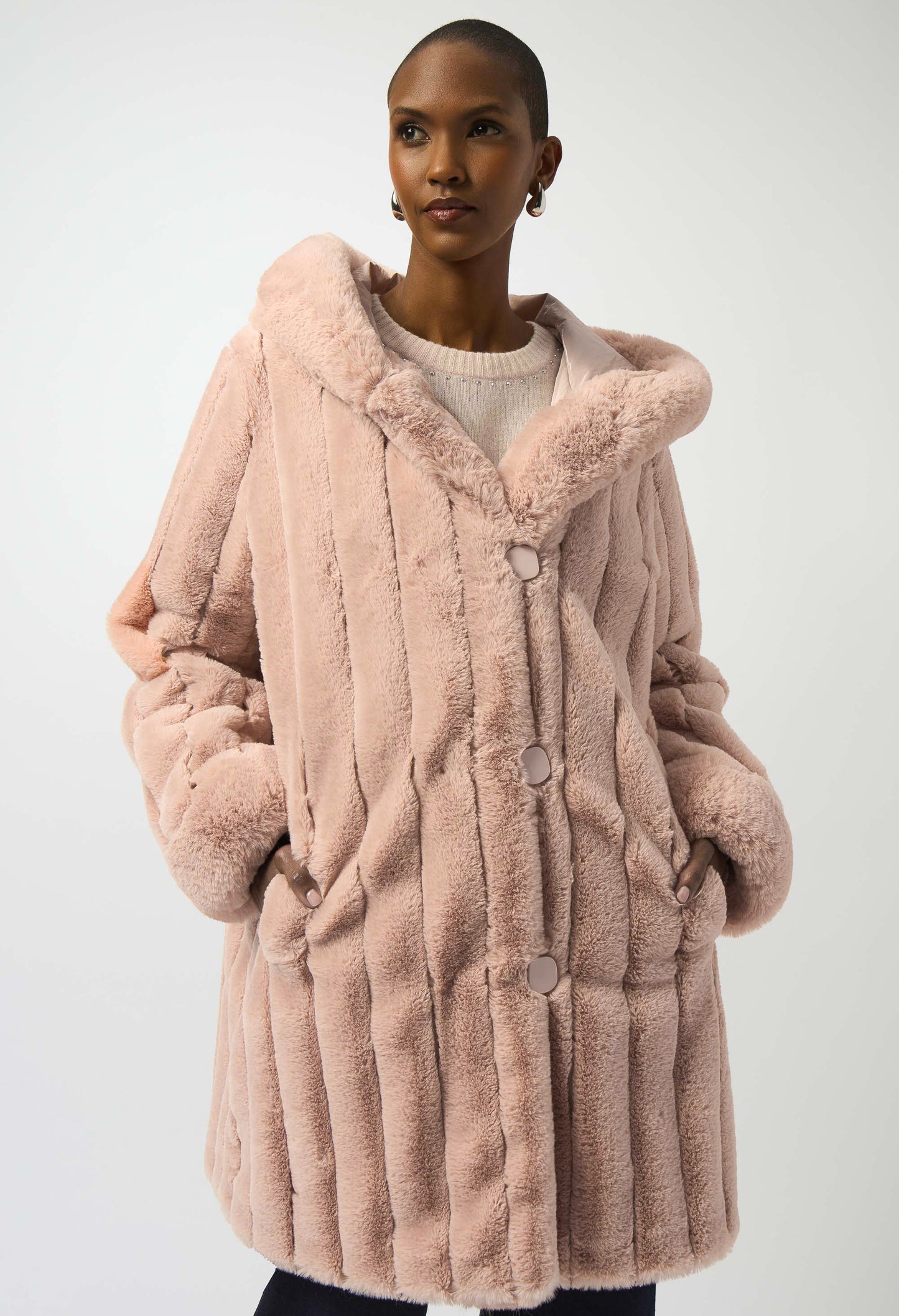 Collared Hip-length Coat Style