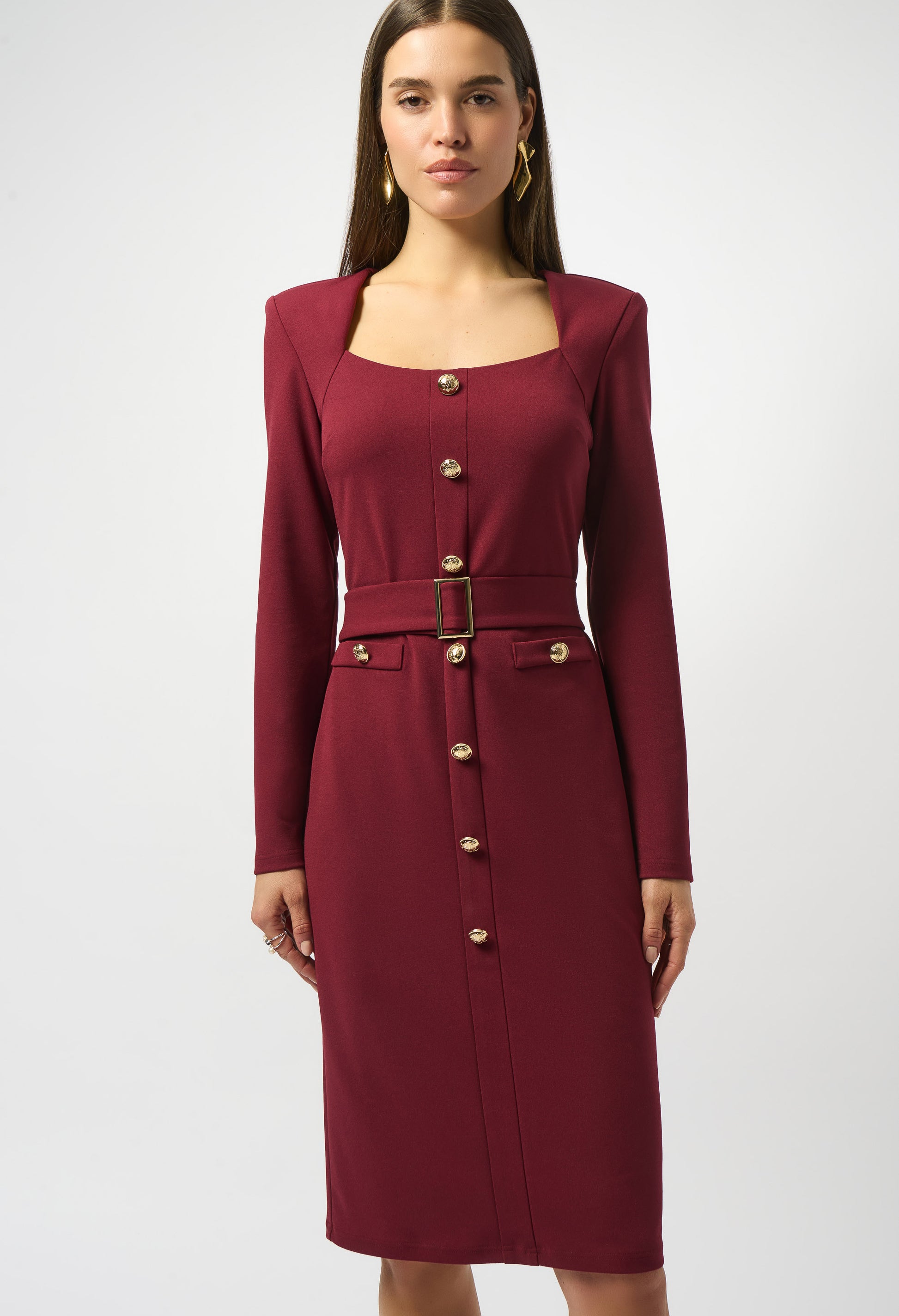 Formal Belted Bodycon Dress1