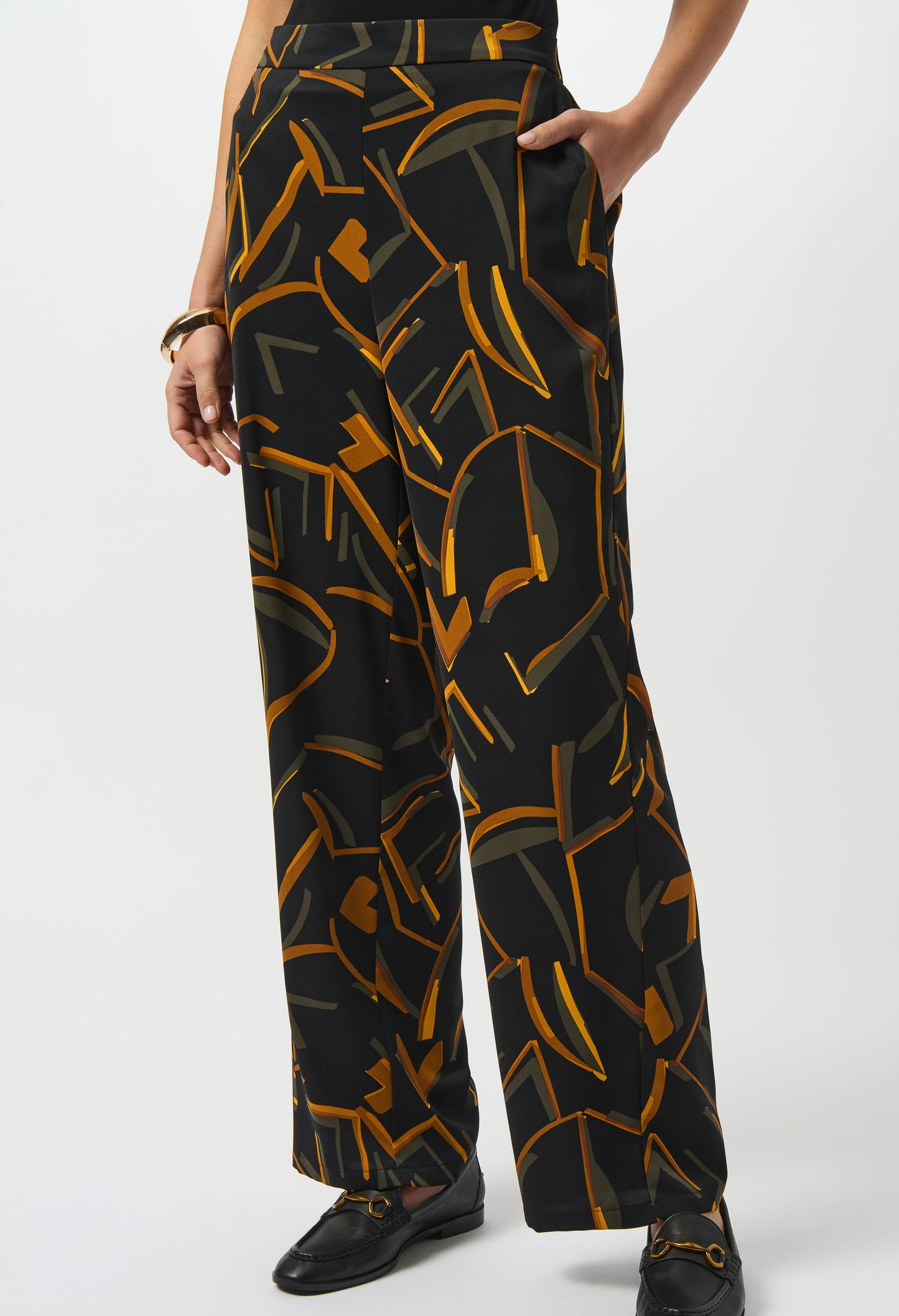 High-waisted Abstract Trousers