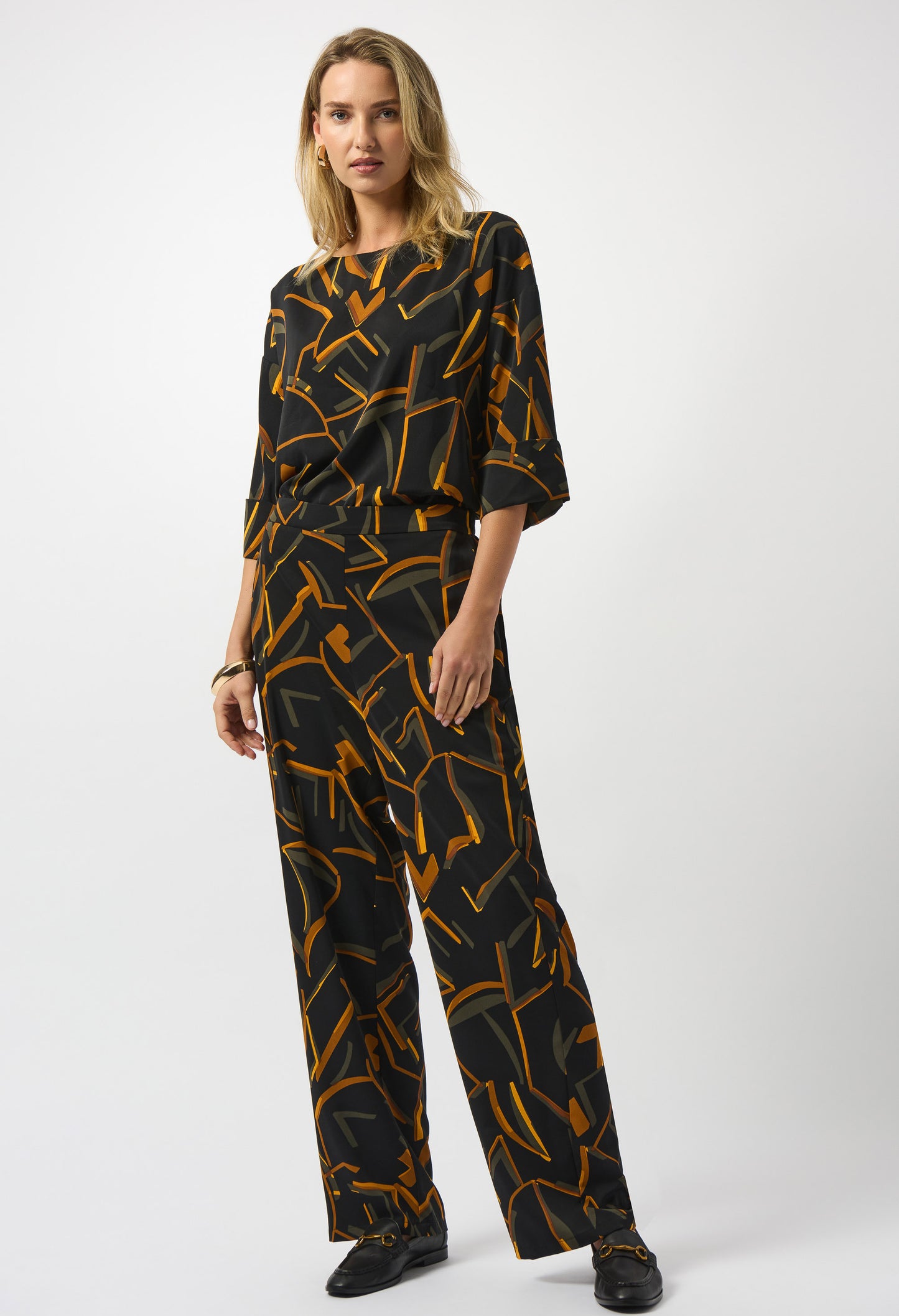 High-waisted Abstract Trousers