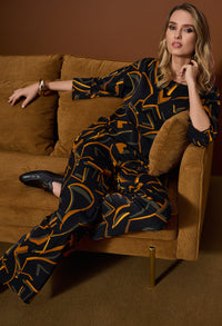 High-waisted Abstract Trousers